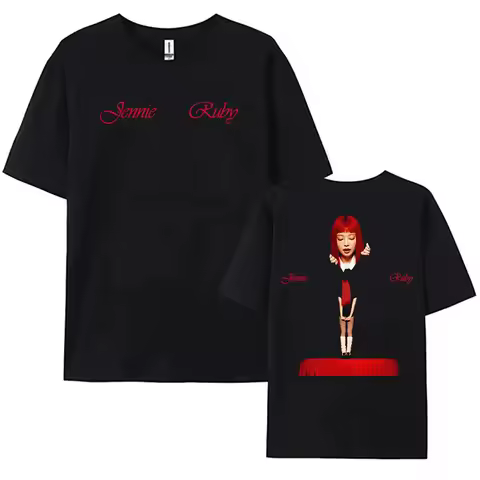 Jennie Ruby The 1st Studio Album Merch Tshirt Kim Mantra By Jennie T-shirt Cotton High Quality Loose