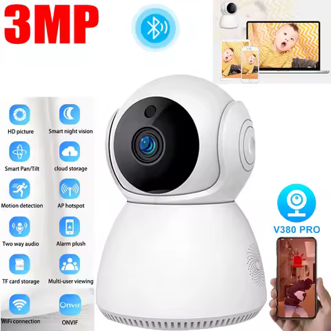 Leshine 3MP WiFi HD Lens Indoor Camera Security Camera with Audio Two-way Audio Motion Detection Aut