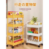 ✨Ready Stock✨3 Tier 4 Tier Multifunction Storage Trolley Rack Office Shelves Home Kitchen Rack With Plastic Wheel