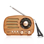 Oncheer Portable Vintage Decor Radio, Retro Bluetooth Speaker, FM/AM/SW Old Fashion Classic Style, A