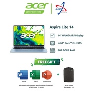 ACER ASPIRE LITE 14 AL14-32P-370U / AL14-32P-319D 14" Laptop (I3-N355 8GD5 512SSD /14" IPS / WIN11H 