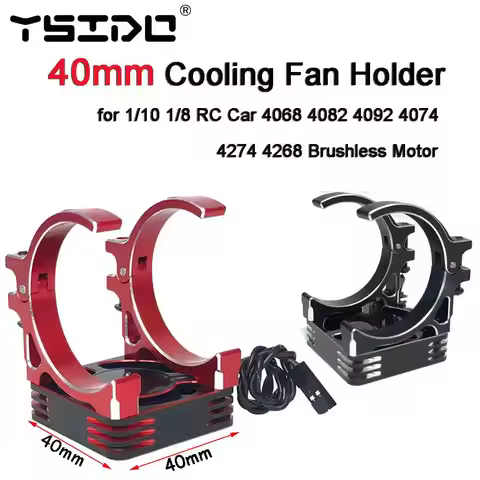 YSIDO 16000RPM RC Motor Fast Cooling Fan 40mm Heat sink holder for 1/10 1/8 RC Car 4068 4082 4092 40