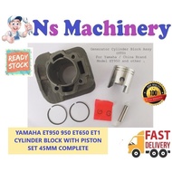 YAMAHA ET950 950 ET650 ET1 CYLINDER BLOCK WITH PISTON SET 45MM COMPLETE