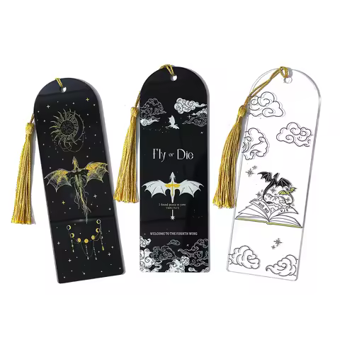 Fourth Wing Violet Dragon Rider Bookmark，Perfect Reading Accessory Book Mark Gift for Men Women Book