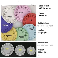 Paper Doyleys Decorations Perkhawinan / 100-200 Pcs Per Pkt Paper Doyleys Decorations Perkhawinan / 