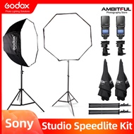 Godox TT685II TT685 II TT685 Mark II Speedlite Light Studio Flash KitX2 Trigger + 80cm Octagon Umbre