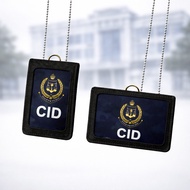 Genuine Leather ID Holder Kad Pekerja Badge Case Police Reporter Military Premium