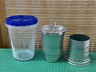 MYOG ALUMINUM CUP/POT AND ALCOHOL STOVE STAND WITH ZIPLOC CONTAINER 自製 鋁杯/煲 酒精爐擋風架 及 Ziploc 儲物盒