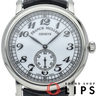 Franck Muller 圓形復古腕錶 42mm 自動機械錶 7421BS6VIN，附原廠錶盒、保固卡、不鏽鋼/皮錶帶，男士腕錶，白色，成色極佳 [二手]