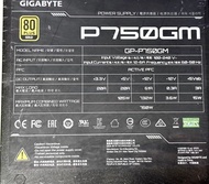 GIGABYTE P750GM 80 PLUS GOLD750W 金牌火牛冇盒