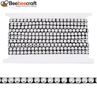 1set 1 Card 201 Stainless Steel Nailhead Trim Hot Fix Metal Iron-on Convex Dome Nailhead Trim Black 