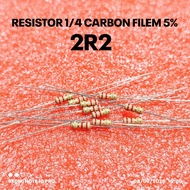 (10 PCS) RESISTOR 1/4W 1/4WATT 2R2 2.2R OHM CF 5%