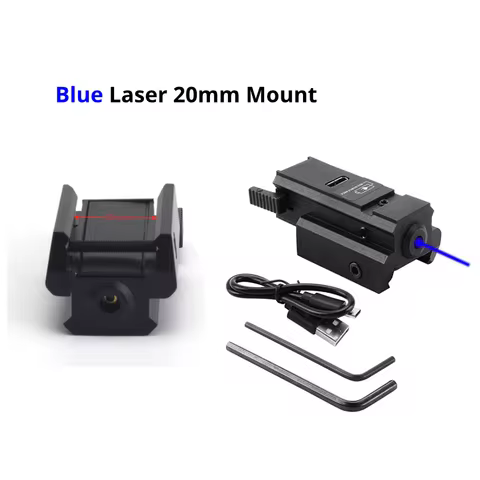 Blue Green Red Dot Laser Sight with USB Charging and fit for 20mm Rail Mount Glock Pistol Laser Sigh