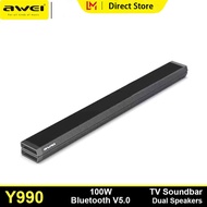 Awei Y990 TV Soundbar 100W Dual 3D Vigorous Surround Stereo Speaker Bluetooth 5.0 Wireless Bluetoot
