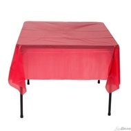 PLASTIC TABLE CLOTH RED 56X56 - 10pc