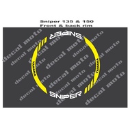 ✲Decals, Sticker, Motorcycle Decals for Mags / Rim for Yamaha Sniper 135 &amp; 150, yellow