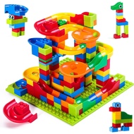 Marble Run Building Blocks Toy | 168/336pcs DIY Funnel Slide Construction Bricks Educational Duplo-C