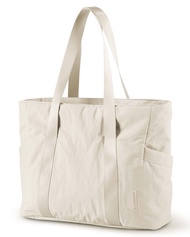 BAGSMART Tote Bag for Women with Zipper, Gym Tote with Compartments, Laptop Work Tote Nurse Dance Yo