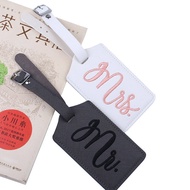 Gift for Couples: Embroidered Leather Luggage Tag PU Airplane boarding pass luggage tag in stock