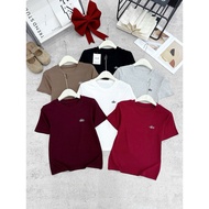 4c stretch cotton T-shirt with embroidered logo A7892