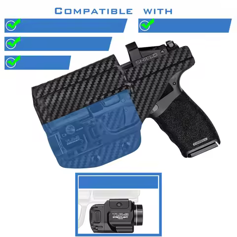 IWB Kydex Concealed Carry Holster for CZ-P10 C/F with Streamlight TLR-8 8A 8G Tactical Flashlight Pi