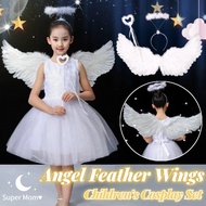 Angel Wings for Kids Cosplay Fairy Wings Costume Props Stage Halloween Angel Feather Wings Props
