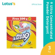 Max Kleen 9 Ultra Concentrated Powder Detergent 3Kg + 200G