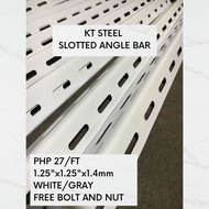 2pcs 1ft-5ft (300mm-1500mm) Slotted Angle Bar 1.4mm Free Bolt & Nut Php27 per ft - Free Cut