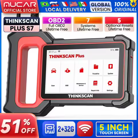 THINKSCAN PLUS S7 S6 S4 OBD2 Scanner ABS/SRS/TRANMISSION/ENGINE Code Scanner Live Data Diagnostic To