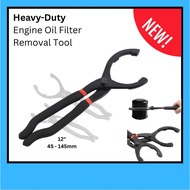 Heavy-Duty 12” Engine Oil Filter Removal Tool | Adjustable Oil Filter Wrench 45mm–145mm