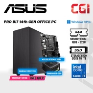 Pro BI7 Intel i7 Office PC ( Intel i7-14700 / 16GB RAM / 512GB SSD/Windows 11 Pro) with Office-Gamem