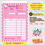 nota olshop karakter nama sendiri ukuran 1/4 polio nota olshop custom nota olshop aesthetic nota ols