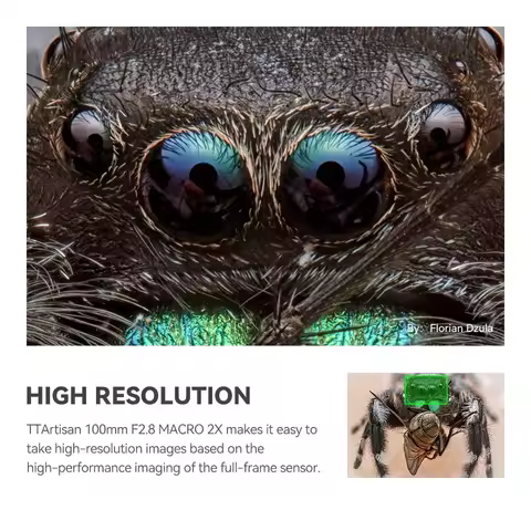 TTArtisan 100mm F2.8 2X Macro Full Frame lens for Sony E Fuji X For Nikon Z F for Canon RF EF Lumix 
