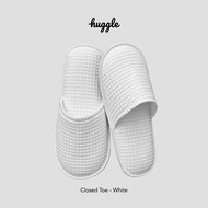 White Cozy Closed Toe Slippers Home Walking Shoes