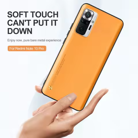 Plain Skin Leather Phone Cover For Xiaomi Redmi Note 10 Pro Case Redme Redmy Not 10 Note10 10Pro 10s