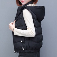 เสื้อกั๊กขนเป็ดคอร์ดูรอยหนาสำหรับผู้หญิง Tucano ฤดูหนาว 2023 แจ็คเก็ตแบบสวมหัวมีกระเป๋าทรงสั้นแบบสวม