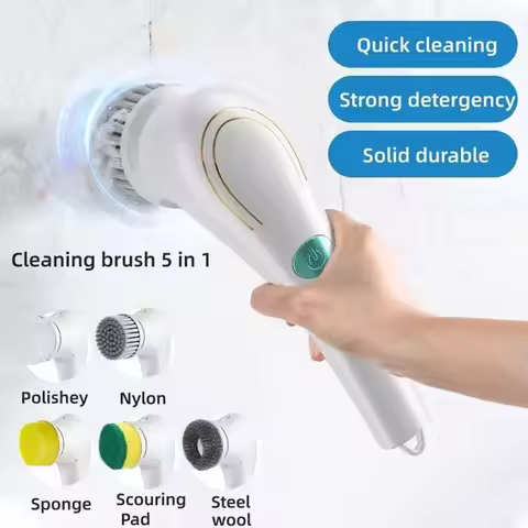 Usb Rechargeable Kitchen Dishwashing Brush Sink Cleaner Bathroom Bathtub Clean Brush Spin Scrubber E