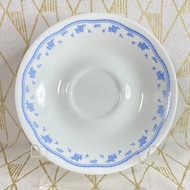 Corelle 506 MB Morning Blue Glass Cup Saucer Vitrelle