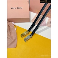 Miumiu Belt Ladies Classic Belt Belt Temperament All-Match Fashion Commuter Muse Belt Double-Sided C