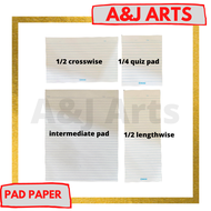 Intermediate Pad Paper Quiz Pad Crosswise Lengthwise Intermediate Pad 1/2, 1/4 80 leaves