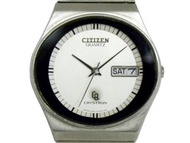 石英錶 [CITIZEN 8083404] 星辰 圓形 石英錶[白色面+星+日期]時尚/古董錶
