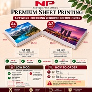 A3 A4 Premium Sheet Printing | Cetak A3 A4 | Full Colour Printing
