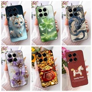 For Tecno Camon 30 4G CL6 CL6k Case Nice Luxury Cat Dragon Silicone TPU Black Cover For Tecno Camon3