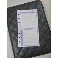 A6 MONTHLY UNDATED 6 RING PLANNER INSERTS REFILL