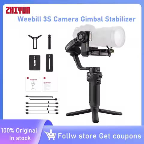 ZHIYUN Weebill 3S Gimbal Stabilizer 3-Axis Handheld forCanon/Nikon/Sony/Fujifilm DSLR Camera,Fill Li