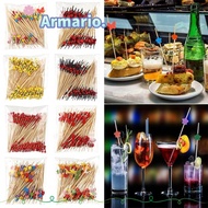 ARMARIO Bamboo Pick, Wooden Disposable Cocktail Fork, Picnic Party Supplies Cocktail Pick Picnic Wed