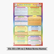 Poster anak poster edukasi anak lembaran berdoa asmaul husna doa sehari hari wudhu sholat ringkas
