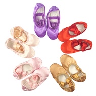 【HOT SALE】 Girls Ballet Shoes Satin Silk Flat Ballet Dancing Slippers Dance Shoes For Women Kids Children Classic Split-Sole Soft Lea