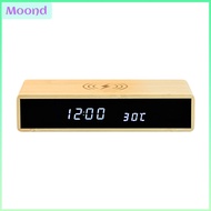 Kesoto ห้องนั่งเล่นข้างเตียงนาฬิกาปลุก10W ชาร์จเร็วแท่นชาร์จปรับความสว่างได้สำหรับห้องนอนนาฬิกาปลุกน