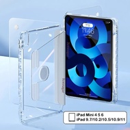 360° Rotating Case for iPad 9th Generation iPad 8th Gen iPad 7th Gen Clear Case ipad pro12.9 2022 10th Air 4 5 10.9 iPad pro 11